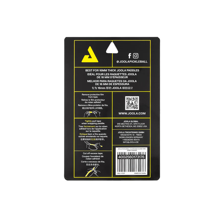 JOOLA Clear Edge Guard Tape 30MM x 850MM